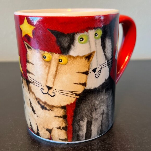 GIBSON Whimsical Cat Lover Ceramic Mug ~ Artwork by Debi Hron ~ Kittens ~ Cats - Picture 3 of 14